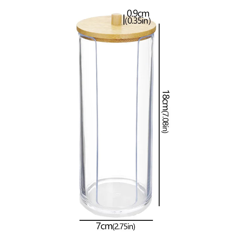 OrganizeBem: Dispenser Acrílico com Tampa de Bambu